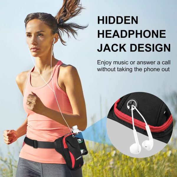 HAWEEL Multi-function Sports Fitness Water Bottle Waist Bag (Red) - Image 7