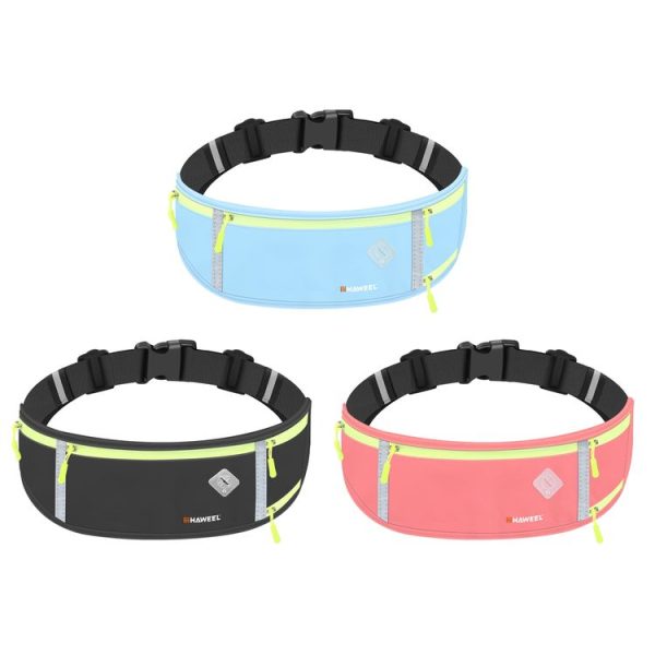 HAWEEL Running Belt Waist Fanny Pack Bag Sports Waterproof Waist Phone Pocket (Black) - Image 8