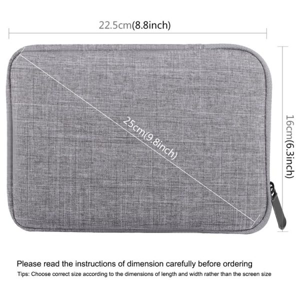 HAWEEL 7.9 inch Sleeve Case Zipper Briefcase Carrying Bag, For iPad mini 4 / iPad mini 3 / iPad mini 2 / iPad mini, Galaxy, Lenovo, Sony, Xiaomi, Huawei 7.9 inch Tablets (Grey) - Image 3