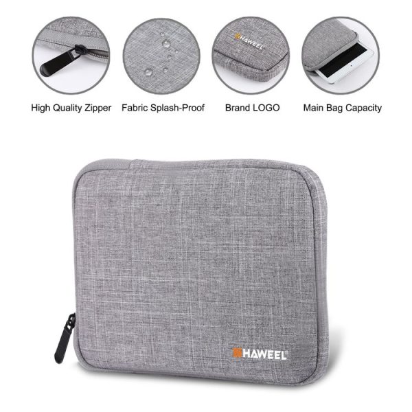 HAWEEL 7.9 inch Sleeve Case Zipper Briefcase Carrying Bag, For iPad mini 4 / iPad mini 3 / iPad mini 2 / iPad mini, Galaxy, Lenovo, Sony, Xiaomi, Huawei 7.9 inch Tablets (Grey) - Image 4