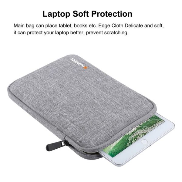 HAWEEL 7.9 inch Sleeve Case Zipper Briefcase Carrying Bag, For iPad mini 4 / iPad mini 3 / iPad mini 2 / iPad mini, Galaxy, Lenovo, Sony, Xiaomi, Huawei 7.9 inch Tablets (Grey) - Image 7