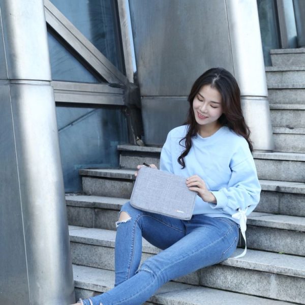 HAWEEL 7.9 inch Sleeve Case Zipper Briefcase Carrying Bag, For iPad mini 4 / iPad mini 3 / iPad mini 2 / iPad mini, Galaxy, Lenovo, Sony, Xiaomi, Huawei 7.9 inch Tablets (Grey) - Image 8