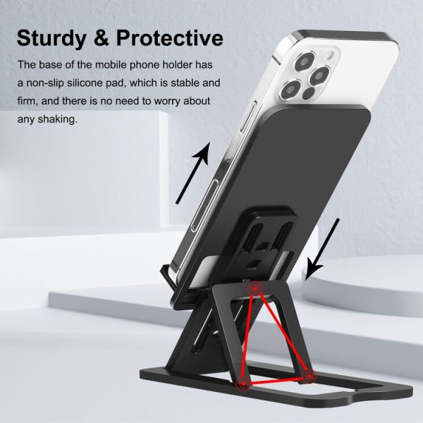 HAWEEL Adjustable Lifting Folding Portable Live Broadcast Desktop Plastic Holder (Black) - Image 4