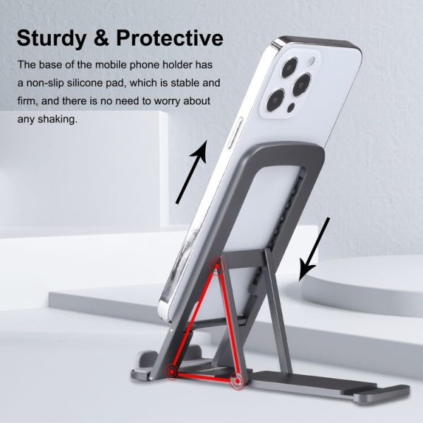 HAWEEL Adjustable Lifting Folding Live Broadcast Aluminum Alloy Desktop Holder (Dark Gray) - Image 4