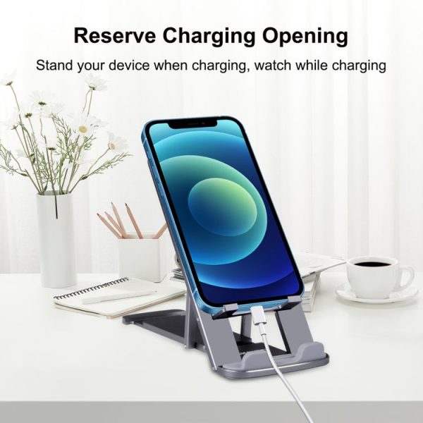 HAWEEL Adjustable Lifting Folding Live Broadcast Aluminum Alloy Desktop Holder (Dark Gray) - Image 5