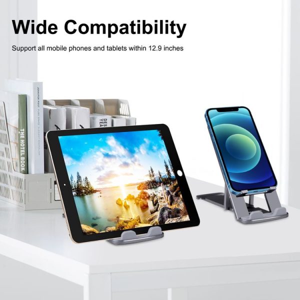 HAWEEL Adjustable Lifting Folding Live Broadcast Aluminum Alloy Desktop Holder (Dark Gray) - Image 6