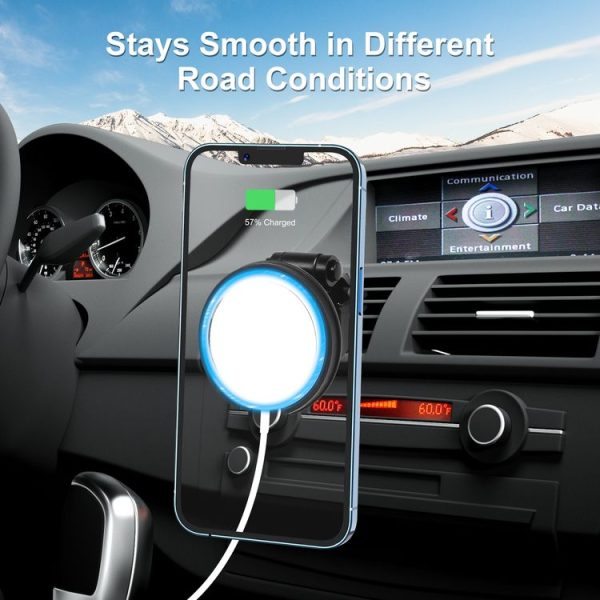 HAWEEL MagSafe Magnetic Wireless Charger with Car Air Outlet Holder Phone Bracket - Image 7