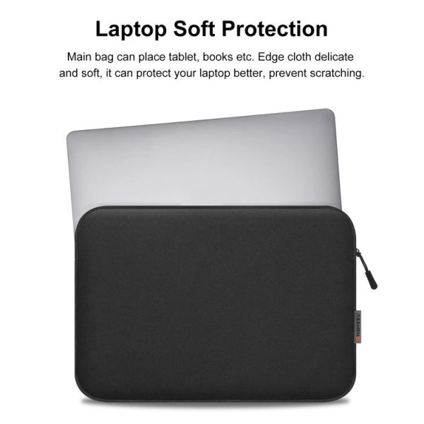 HAWEEL 13 inch Laptop Sleeve Case Zipper Briefcase Bag for 12.5-13.5 inch Laptop (Black) - Image 5
