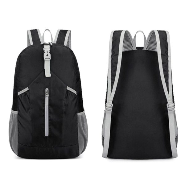 HAWEEL Hiking Portable Foldable Backpack Large Capacity Shoulders Bag (Black) - Image 2