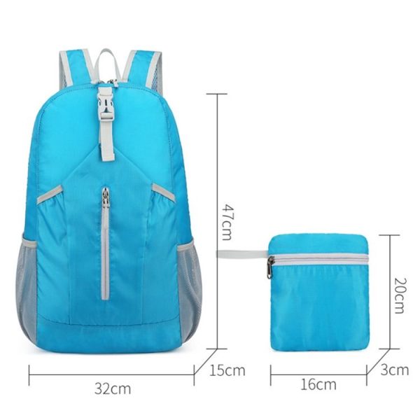 HAWEEL Hiking Portable Foldable Backpack Large Capacity Shoulders Bag (Black) - Image 3