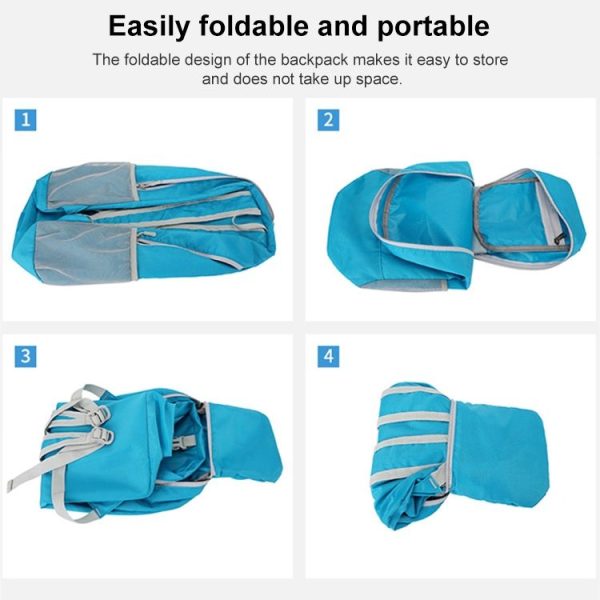 HAWEEL Hiking Portable Foldable Backpack Large Capacity Shoulders Bag (Black) - Image 9