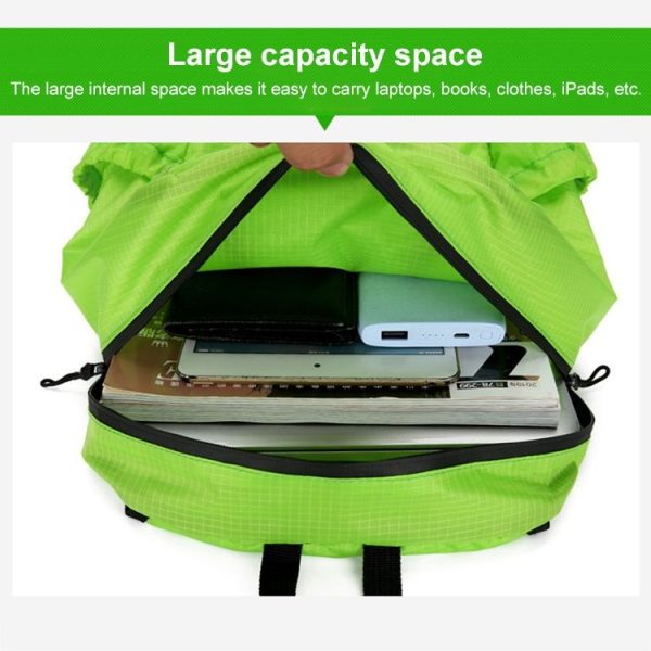 HAWEEL Portable Foldable Waterproof Backpack Folding Bag (Light Blue) - Image 3
