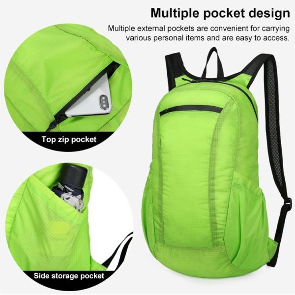 HAWEEL Portable Foldable Waterproof Backpack Folding Bag (Light Blue) - Image 4