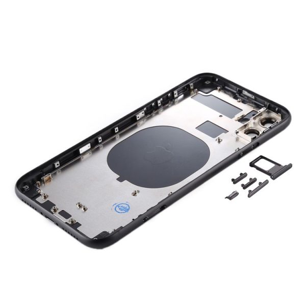 Back Housing Cover with SIM Card Tray & Side keys & Camera Lens for iPhone 11 (Black) - Image 3