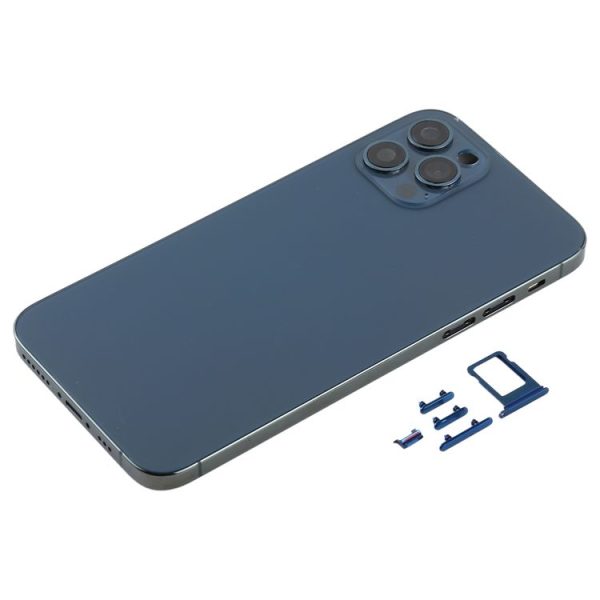 Back Housing Cover with Appearance Imitation of iP12 for iPhone X (Blue) - Image 2
