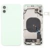 Back Housing Cover with Appearance Imitation of iP12 for iPhone XR (with SIM Card Tray & Side Keys & Power + Volume Flex Cable & Wireless Charging Module & Charging Port Flex Cable & Vibrating Motor & Loudspeaker) (Green)
