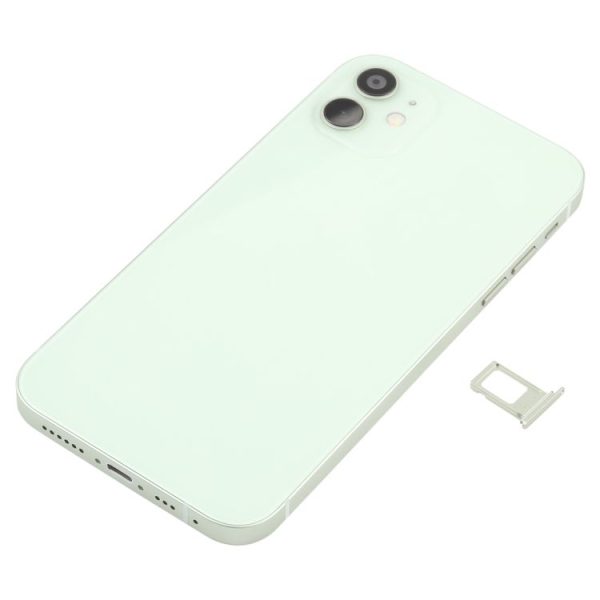 Back Housing Cover with Appearance Imitation of iP12 for iPhone XR (with SIM Card Tray & Side Keys & Power + Volume Flex Cable & Wireless Charging Module & Charging Port Flex Cable & Vibrating Motor & Loudspeaker) (Green) - Image 2