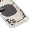 Back Housing Cover with Appearance Imitation of iP12 for iPhone XR (with SIM Card Tray & Side Keys & Power + Volume Flex Cable & Wireless Charging Module & Charging Port Flex Cable & Vibrating Motor & Loudspeaker) (Green) - Image 4