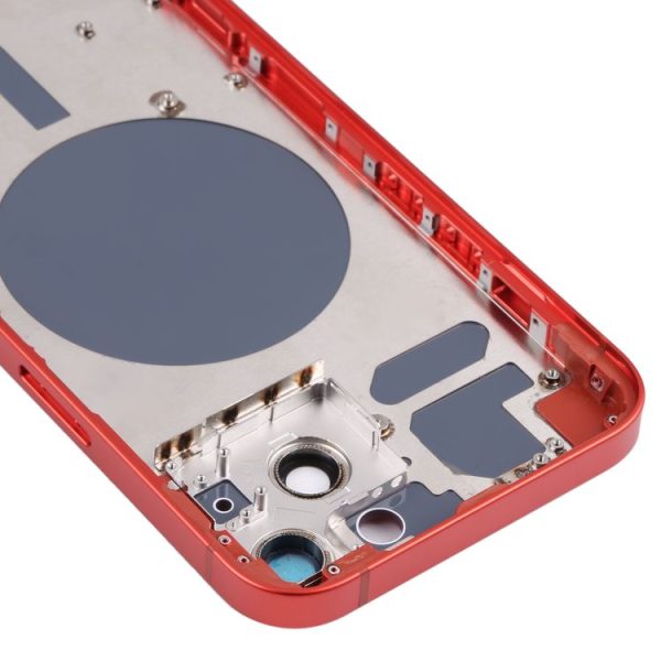 Back Housing Cover with SIM Card Tray & Side Keys & Camera Lens for iPhone 13 (Red) - Image 4