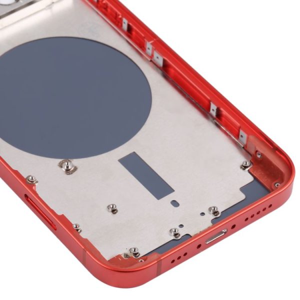 Back Housing Cover with SIM Card Tray & Side Keys & Camera Lens for iPhone 13 (Red) - Image 5