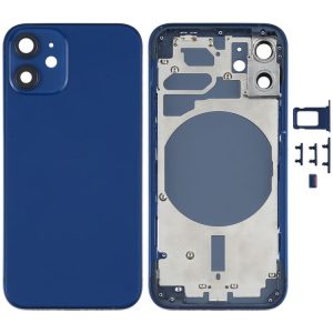Back Housing Cover with SIM Card Tray & Side Keys & Camera Lens for iPhone 12 mini (Blue)