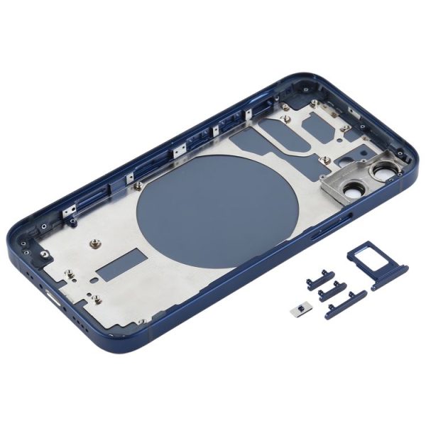 Back Housing Cover with SIM Card Tray & Side Keys & Camera Lens for iPhone 12 mini (Blue) - Image 3