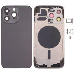 Back Housing Cover with SIM Card Tray & Side Keys & Camera Lens for iPhone 13 Pro (Black)