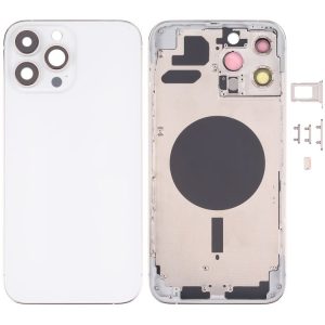 Back Housing Cover with SIM Card Tray & Side Keys & Camera Lens for iPhone 13 Pro Max (White)