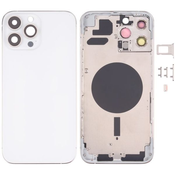 Back Housing Cover with SIM Card Tray & Side Keys & Camera Lens for iPhone 13 Pro Max (White)