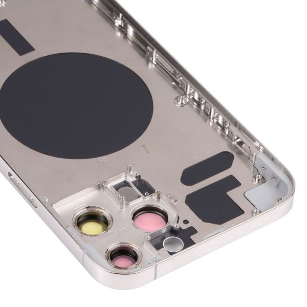 Back Housing Cover with SIM Card Tray & Side Keys & Camera Lens for iPhone 13 Pro Max (White) - Image 4