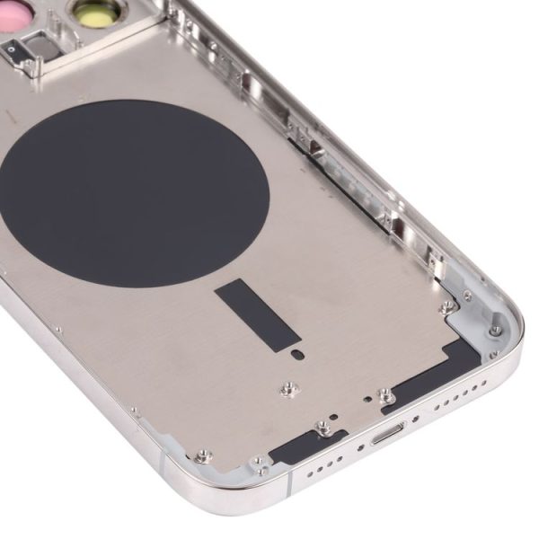Back Housing Cover with SIM Card Tray & Side Keys & Camera Lens for iPhone 13 Pro Max (White) - Image 5