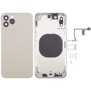 Back Cover with Appearance Imitation of iP15 Pro for iPhone XS (Titanium)