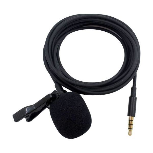 ZS0154 Recording Clip-on Collar Tie Mobile Phone Lavalier Microphone, Cable length: 2.5m (Black) - Image 3