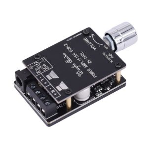 ZK-502L Bluetooth 5.0 12 / 24V Wireless Stereo Audio Digital Power Amplifier Board 50Wx2 Bluetooth Amp Amplificador, with Shell
