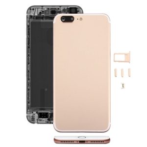 5 in 1 Full Assembly Metal Housing Cover with Appearance Imitation of i7 for iPhone 6s Plus, Including Back Cover (Big Camera Hole) & Card Tray & Volume Control Key & Power Button & Mute Switch Vibrator Key, No Headphone Jack (Gold)