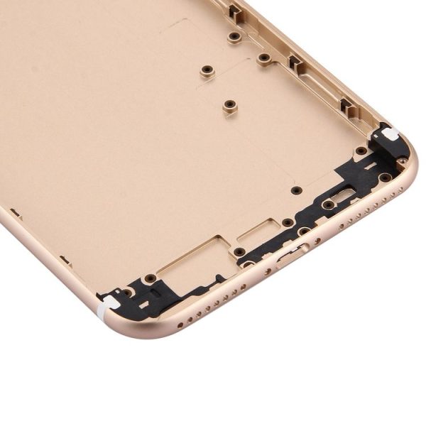5 in 1 Full Assembly Metal Housing Cover with Appearance Imitation of i7 for iPhone 6s Plus, Including Back Cover (Big Camera Hole) & Card Tray & Volume Control Key & Power Button & Mute Switch Vibrator Key, No Headphone Jack (Gold) - Image 5