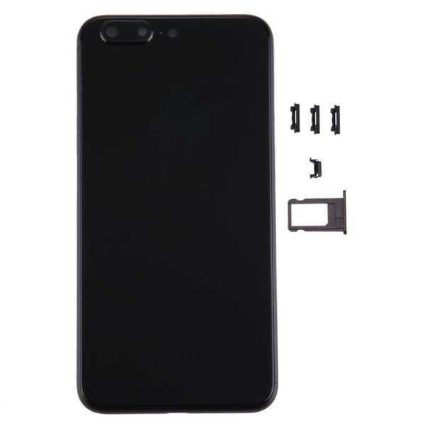 5 in 1 Full Assembly Metal Housing Cover with Appearance Imitation of i8 Plus for iPhone 6s Plus, Including Back Cover & Card Tray & Volume Control Key & Power Button & Mute Switch Vibrator Key, No Headphone Jack (Black) - Image 2