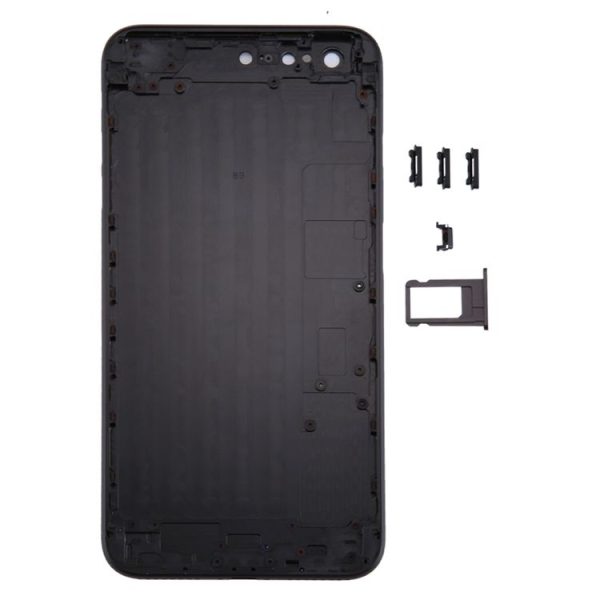 5 in 1 Full Assembly Metal Housing Cover with Appearance Imitation of i8 Plus for iPhone 6s Plus, Including Back Cover & Card Tray & Volume Control Key & Power Button & Mute Switch Vibrator Key, No Headphone Jack (Black) - Image 3