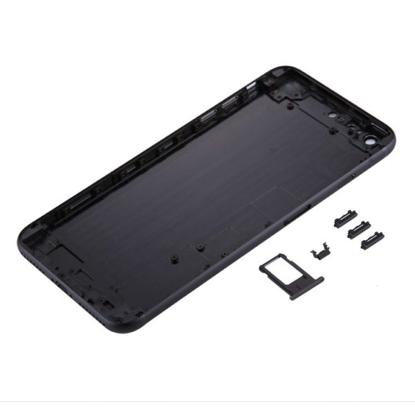 5 in 1 Full Assembly Metal Housing Cover with Appearance Imitation of i8 Plus for iPhone 6s Plus, Including Back Cover & Card Tray & Volume Control Key & Power Button & Mute Switch Vibrator Key, No Headphone Jack (Black) - Image 5