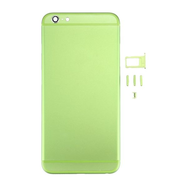 6 in 1 for iPhone 6 Plus (Back Cover + Card Tray + Volume Control Key + Power Button + Mute Switch Vibrator Key + Sign) Full Assembly Housing Cover (Green) - Image 2