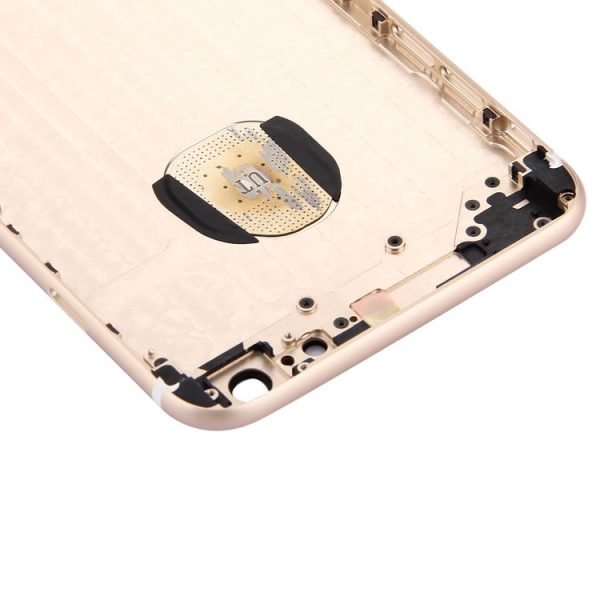 5 in 1 Full Assembly Metal Housing Cover with Appearance Imitation of i7 Plus for iPhone 6 Plus, Including Back Cover (Big Camera Hole) & Card Tray & Volume Control Key & Power Button & Mute Switch Vibrator Key, No Headphone Jack (Gold) - Image 6