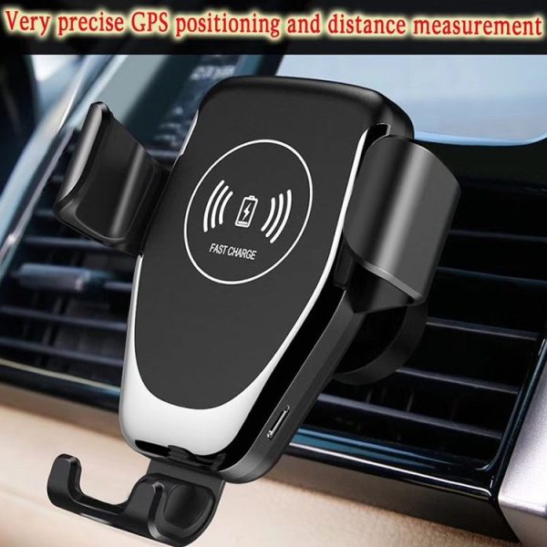 C6 Gravity Induction Car Qi Wireless Charger Fast Charging Air Vent Phone Holder (Black) - Image 9