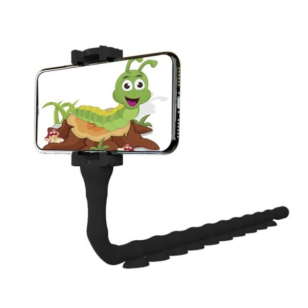 RKL9 Creative Budding Lazy Phone Bracket Live Broadcast Octopus Tripod (Black) - Image 2