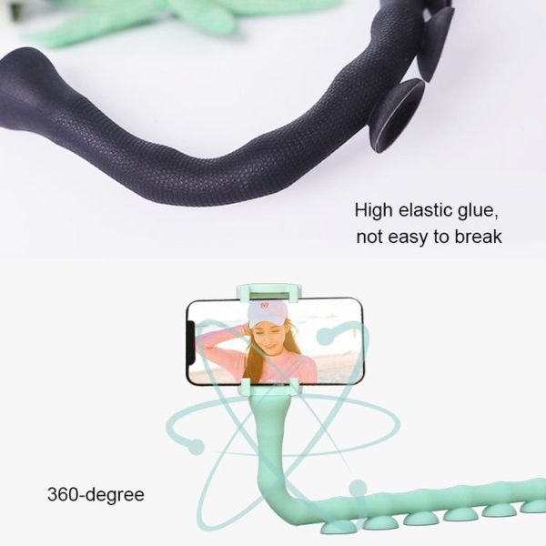 RKL9 Creative Budding Lazy Phone Bracket Live Broadcast Octopus Tripod (Black) - Image 7