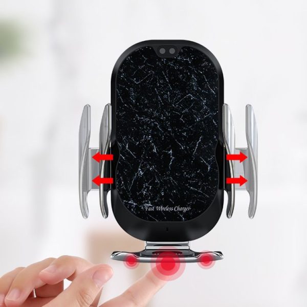 HAMTOD C20 15W Adjustable QI Smart Sensor Car Air Outlet Wireless Charging Holder for 4.6-7 inch Mobile Phones - Image 3