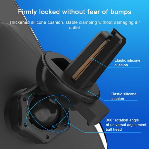 S7 15W QI 360 Degree Rotatable Infrared Induction Car Air Outlet Wireless Charging Mobile Phone Holder for 4.0-6.5 inch Mobile Phones (Gold) - Image 11