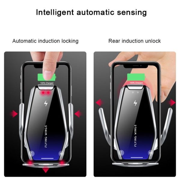 S7 15W QI 360 Degree Rotatable Infrared Induction Car Air Outlet Wireless Charging Mobile Phone Holder for 4.0-6.5 inch Mobile Phones (Gold) - Image 3
