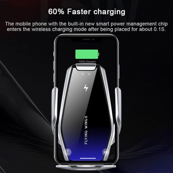 S7 15W QI 360 Degree Rotatable Infrared Induction Car Air Outlet Wireless Charging Mobile Phone Holder for 4.0-6.5 inch Mobile Phones (Gold) - Image 8