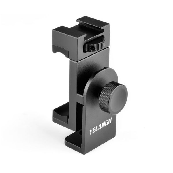 YELANGU PC03 Folding Phone Holder Horizontal Vertical Shooting Phone Clamp Holder Bracket (Black) - Image 2