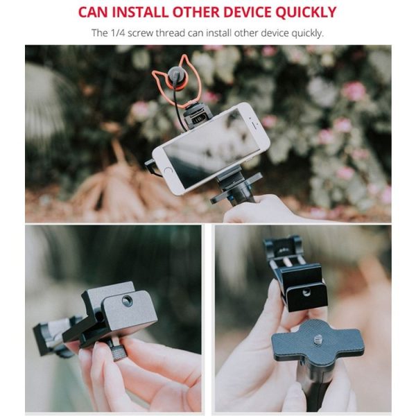 YELANGU PC03 Folding Phone Holder Horizontal Vertical Shooting Phone Clamp Holder Bracket (Black) - Image 6